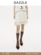 Dazzle Skirt 2025 Autumn and Winter New Off-White Double-Layer Pleated Short Skirt
