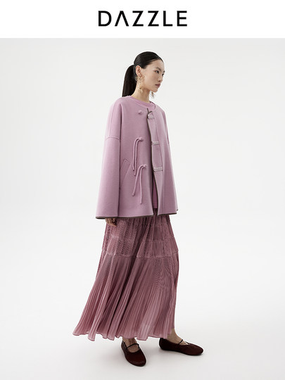 [New Year Green Series]Dazzle Spring 2026 New Collection All-Wool Pink Short Coat Jacket