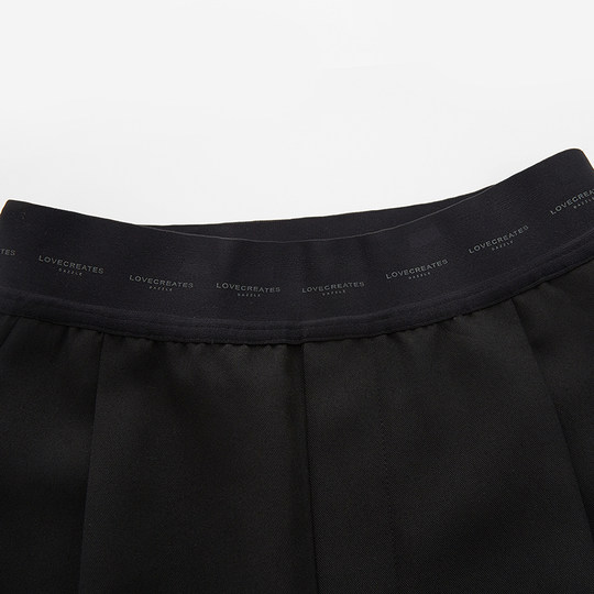 DAZZLE地素 休闲裤女装字母提花橡筋腰头长裤