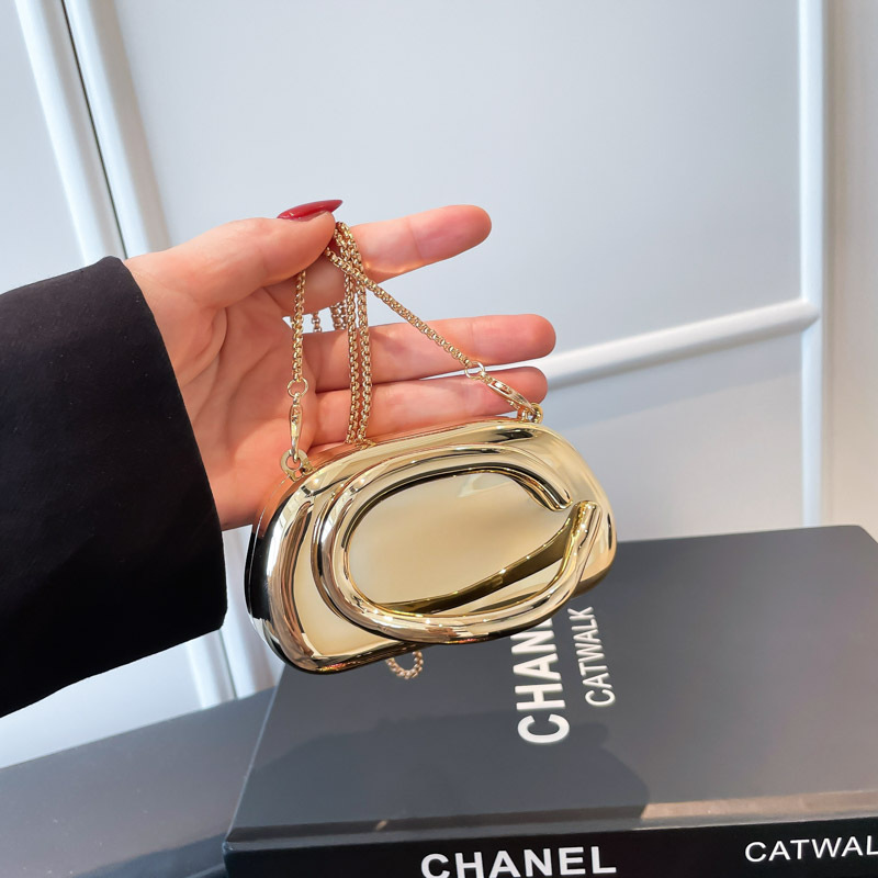 Mini Evening Bag Lipstick Earphone Bag 2025 New Candy Color Acrylic Electroplated Clutch Chain Crossbody Bag