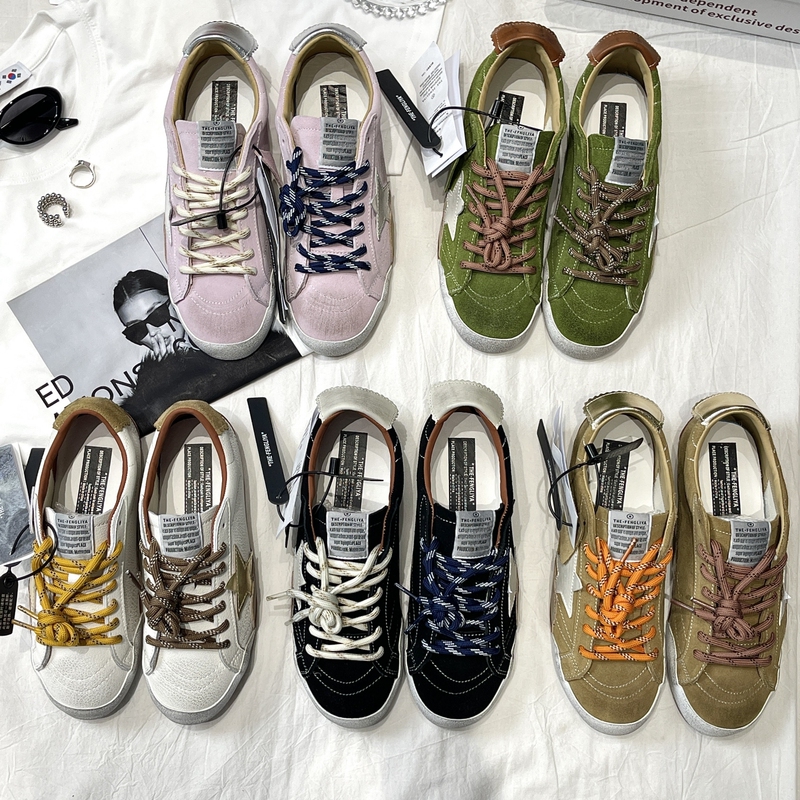 High-End Edition! Star Distressed Lace-Up Leather Retro Niche Versatile Color-Blocked Sneakers German Training Shoes for Women High-End Edition! Star Distressed Lace-Up Leather Retro Niche Versatile Color-Blocked Sneakers German Training Shoes for Women