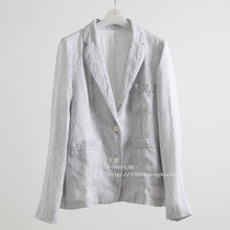 798 ~ sharp goods dyed fabric double linen casual suit women 2A933 0 38