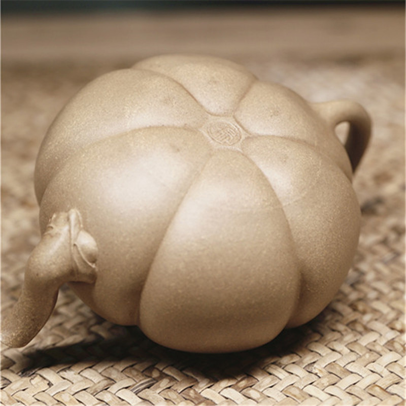 Yixing Dingshan Gu Jingzhou Zisha nồi handmade đích thực địa phương nghệ sĩ dân gian tất cả làm bằng tay Wu Zhen bí ngô ấm trà đất sét