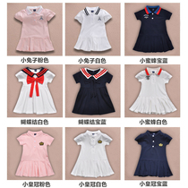 Summer new girls dress baby princess dress lapel baby POLO skirt cotton casual sports dress