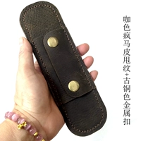 Бронзовая пряжка с коричневым цветом сумасшедшей кожа