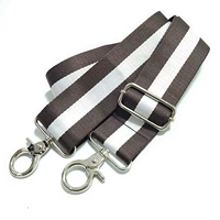 Коричневые и белые полосатые серебряные аксессуары