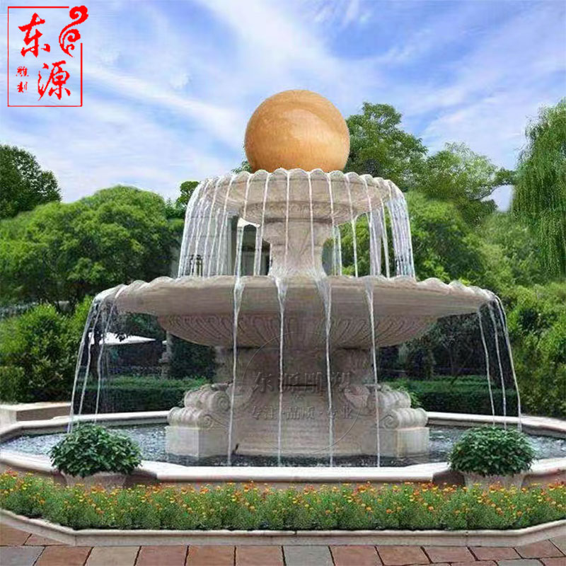 Large fake mountain water fountain furniture outdoor courtyFish pool water view garden decorated European style water bowl landscape sculpture