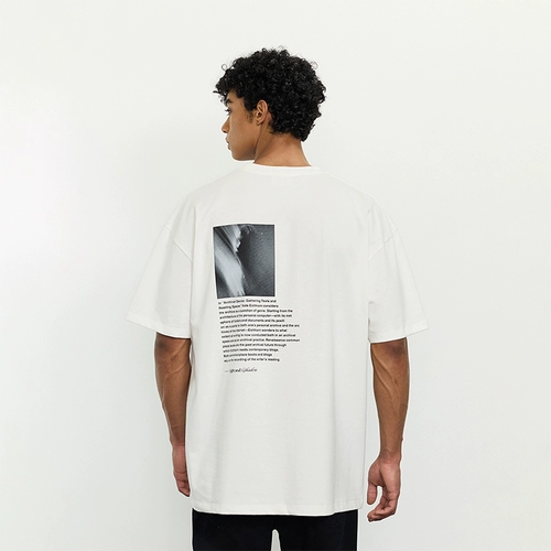 Черный из Exit Оригинальный темный дизайн ветра ROFE Свободный полуалев T -Shirts Guo Tao Street Мужчины и женщины простые