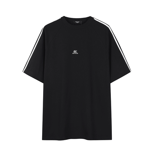 Ретро футболка с коротким рукавом подходит для мужчин и женщин, в американском стиле, с вышивкой, короткий рукав