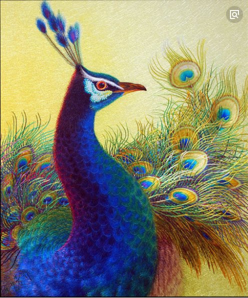 Suzhou Embroidery Embroidery DIY Beginner Kit Blue Peacock