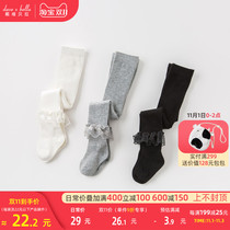 David Bella childrens clothing childrens socks autumn new female baby lace pair socks baby stretch leggings
