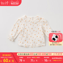 David Bella Childrens Clothing Girls T-shirt Autumn and Winter Childrens Top Baby Cotton base shirt