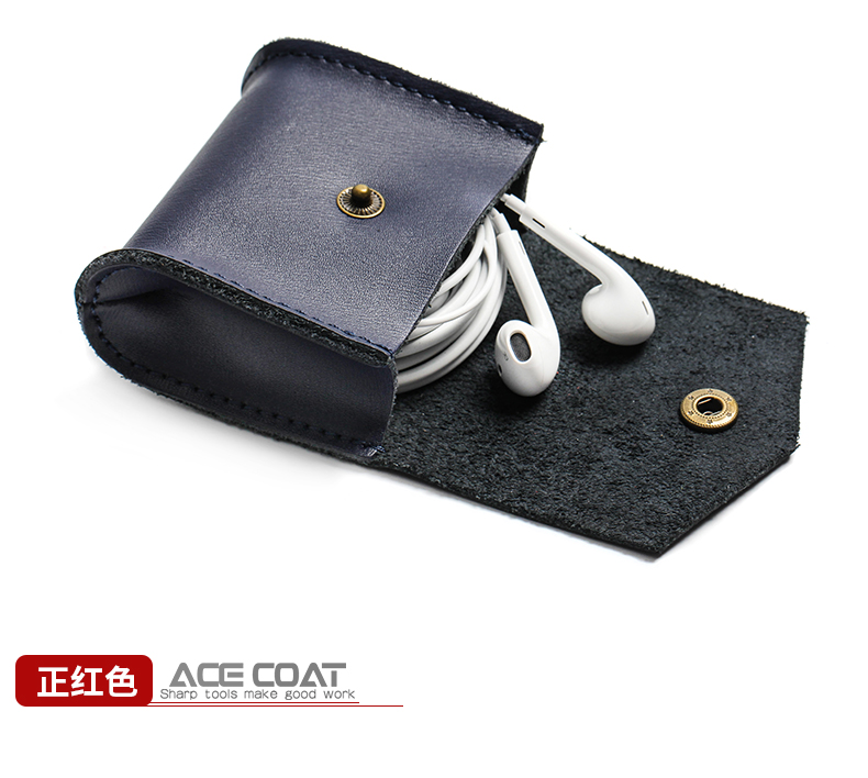 ACECOAT cáp dữ liệu lưu trữ túi tai nghe túi lưu trữ hộp nhỏ phụ kiện kỹ thuật số túi bảo vệ gói hoàn thiện u đĩa túi nhỏ thay đổi đồng xu ví túi da nhỏ tai nghe Bluetooth hộp