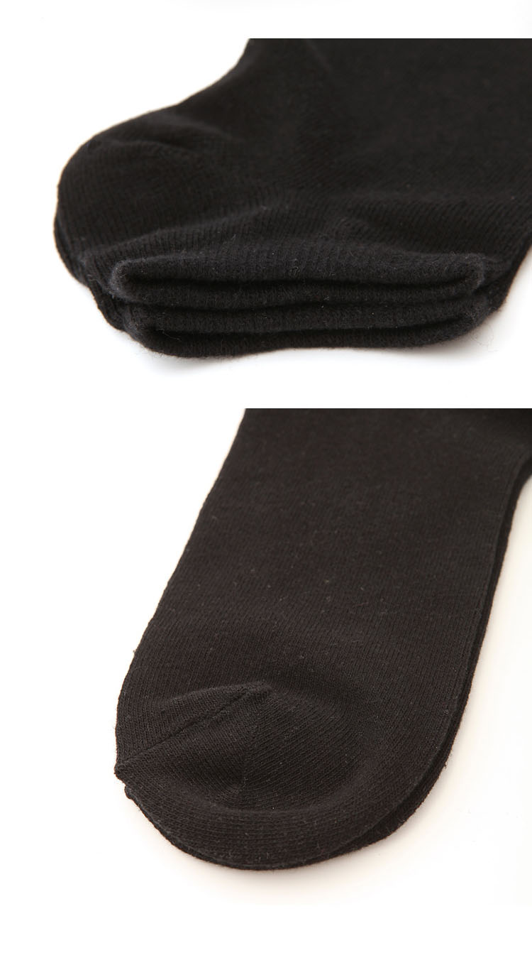 Vớ cotton vớ đen nguyên chất màu trắng vớ cotton thấm ẩm thấm mồ hôi khử mùi kháng khuẩn nam vớ nữ bán buôn - Vớ nam tất trắng cao cổ