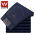 Wen Shi đặc biệt năm túi cơ bản 2018 thu đông 2018 sản phẩm mới ở eo thoải mái quần denim nam quần lửng quần đùi Cao bồi