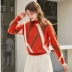 Beauty Garden Loose Half Turtleneck Áo len nữ 2019 Mùa đông Áo len mới Áo len dệt kim Đầm dệt kim Phiên bản Hàn Quốc - Vòng cổ áo len