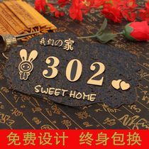 European house number custom box hotel hotel digital number plate Household identification plate Personality creative indicator