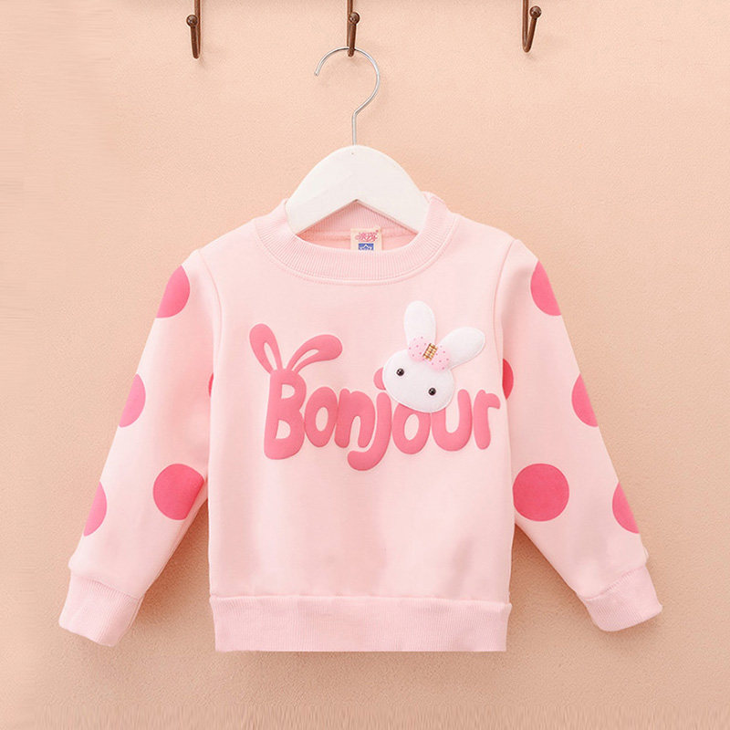 Girl Loose Jacket Head Baby Spring Money Casual Blouse Baby Spring Autumn Sweatshirt Child Casual Thick Cotton Children's Clothing Lady Spring