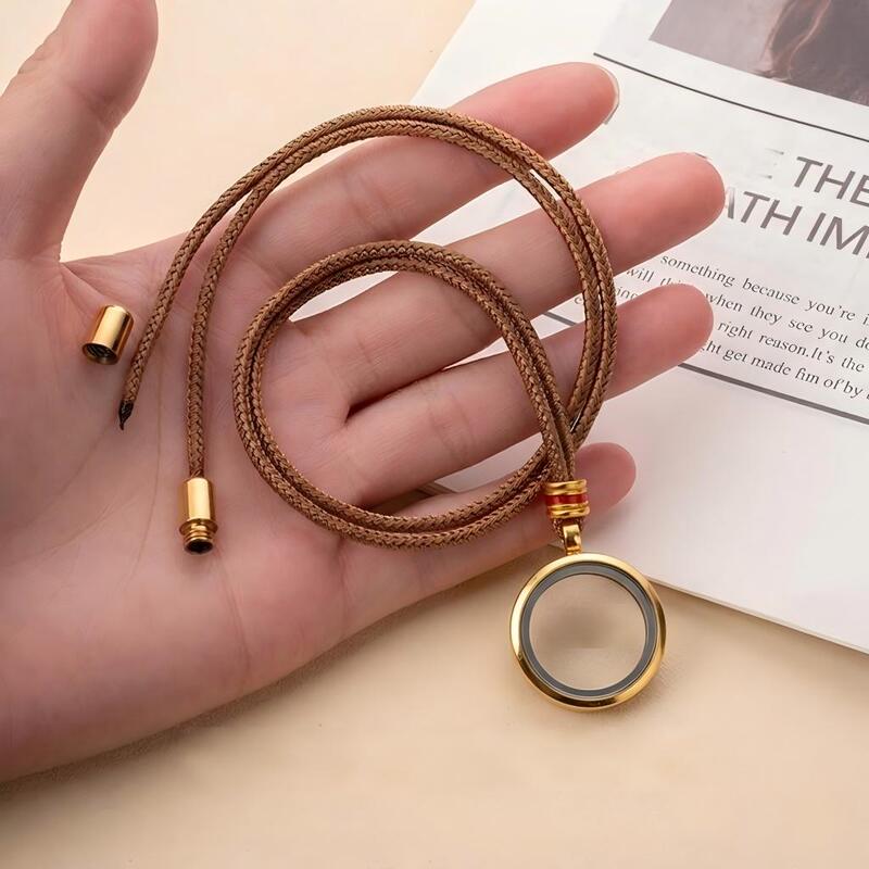 Gauwu Box, Round, Same Style as Traditional Stores, Coin Box with Lanyard, for Storing Thangka Coins, Gold Beans, Zodiac Commemorative Coins, Protective Case