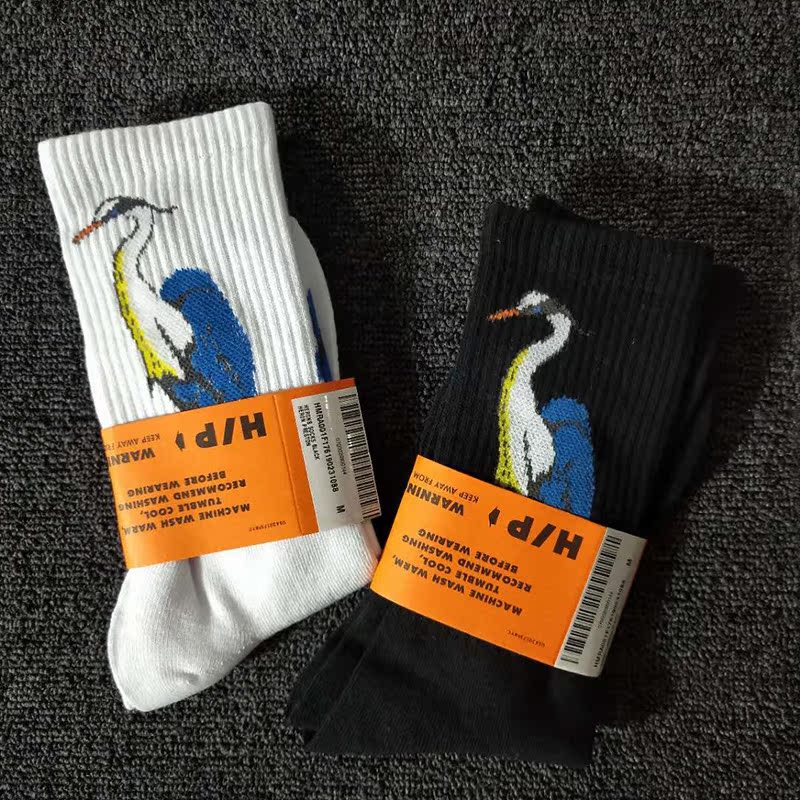 G test Heron Preston vớ vớ thêu cotton thể thao vớ nam và nữ vớ vớ đường phố cao - Vớ thể thao tất đùi