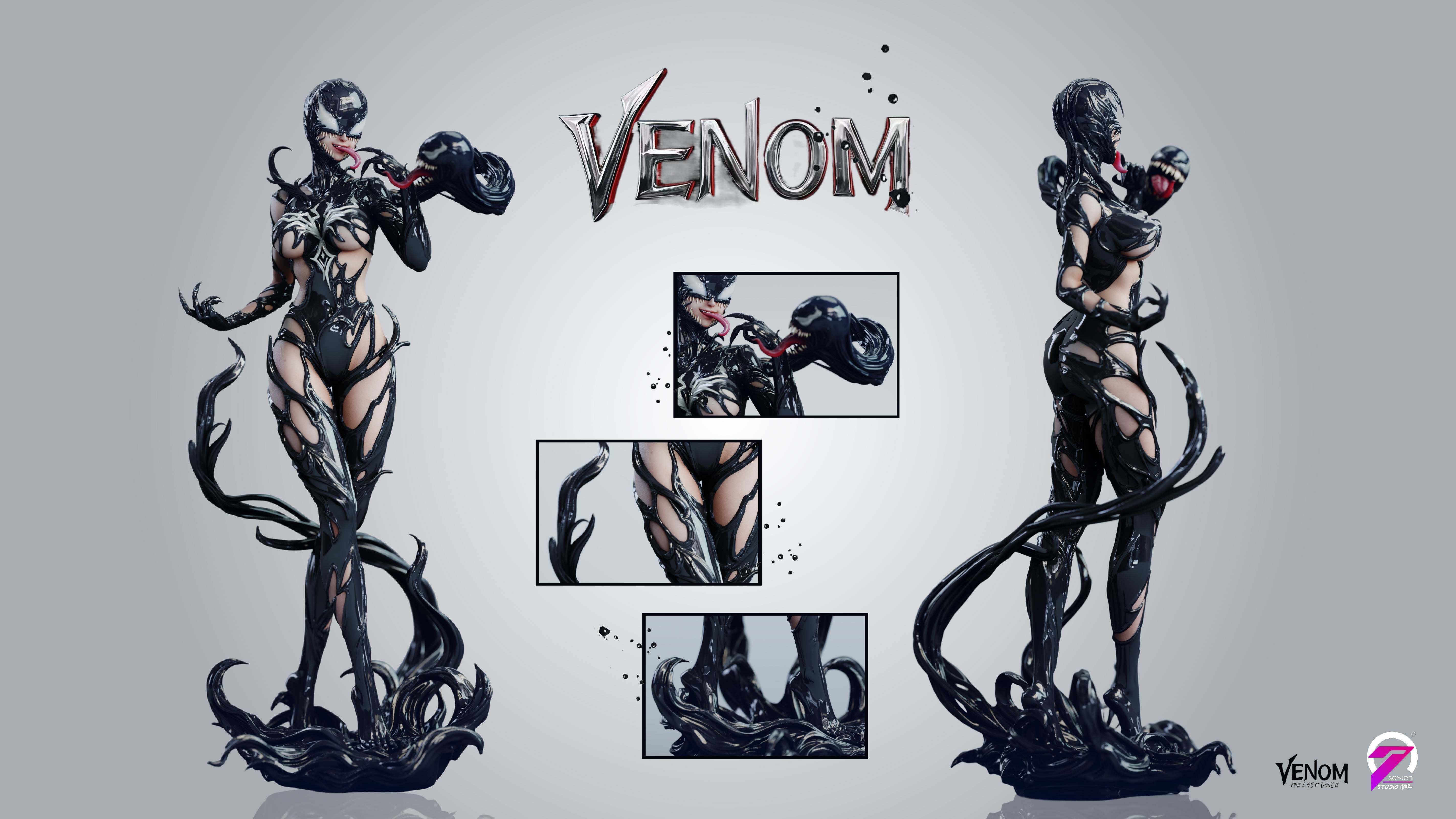 07 Studio Female Venom Resin Statue Pre-order 1/4 Scale Painted