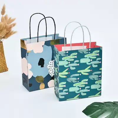 Thickened corporate gift handbag custom LOGO printing clothing men's bags custom-made kraft paper custom