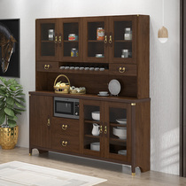 New Chinese Dining Side Cabinet Modern Minima Living Room Leaning on wall Objects High Cabinet Solid Wood Kitchen containing Cupboard Dining Room Wine Cabinet