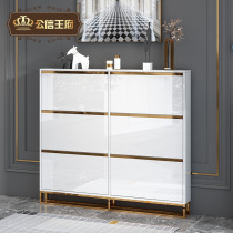 Ultra-thin shoe cabinet Household door simple modern dump shoe cabinet Nordic light luxury entrance cabinet Home storage shoe rack