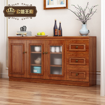 Dining Side Cabinet New Chinese Living Room Lockers Solid Wood Color Home Light Lavish Tea Water Cabinet Modern Minima American Wine Cabinet