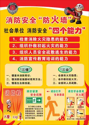 Fire safety firewall four abilities, three understandings, three fire hydrants use methods