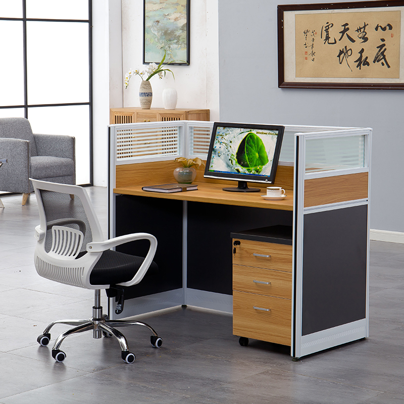 Screen desk simple modern staff office desk and chair combination four-person staff card seat 6-person furniture