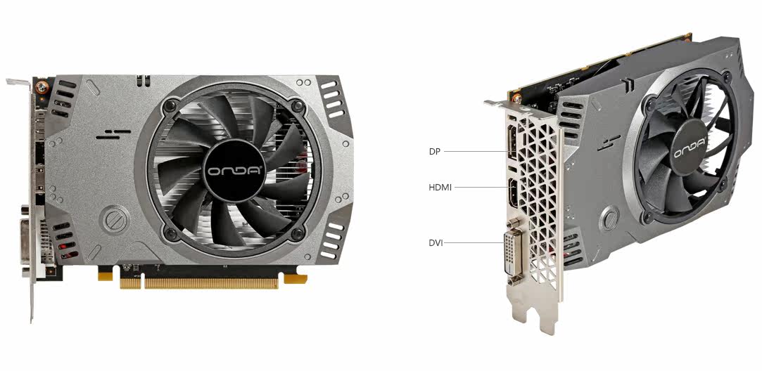 Видеокарта 昂达rx550典范4gd5-b/w游戏显卡台式机电脑家用办公显卡秒750ti Onda