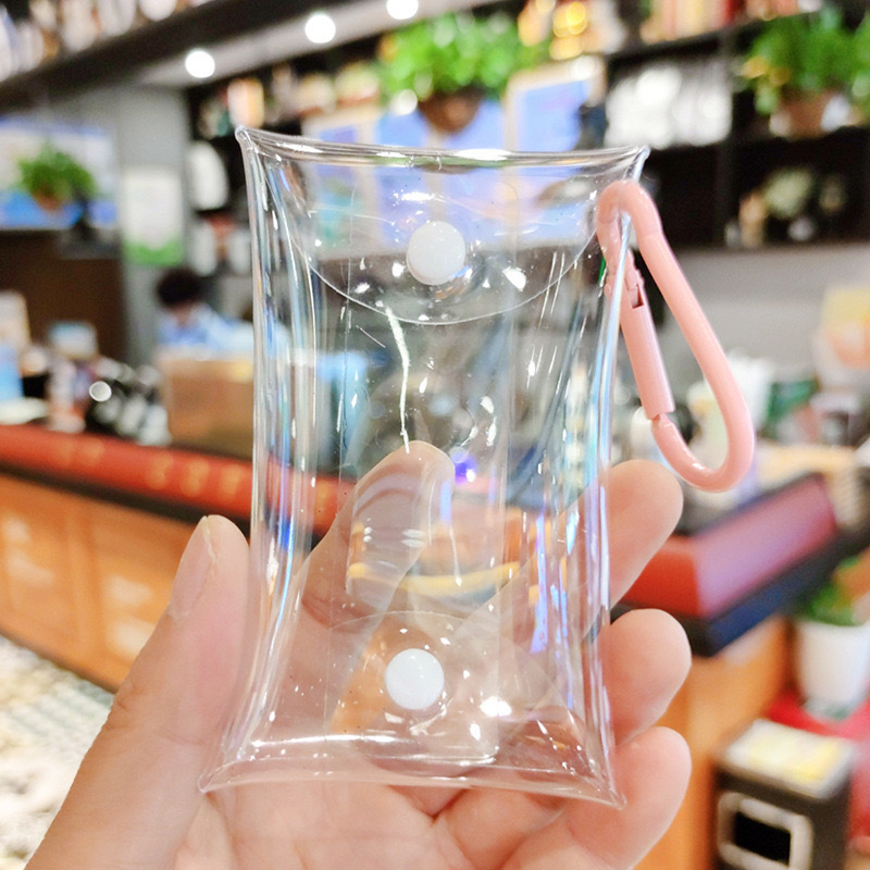 Bubble Mart Bag Pvc Transparent Bag Keychain Earphone Coin Storage Bag Blind Box Transparent Bag for Outings