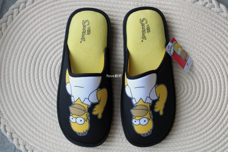 Yellow Simpson-Themed Indoor Slippers, European Original Clearance, Popular Men's Style
