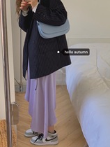 Autumn jun autumn navy striped suit jacket women loose Korean version of Joker suit women's jacket autumn