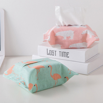 Fabric cotton and linen tissue set cute cartoon paper tissue box tissue bag living room table tissue tissue box tissue box tissue box