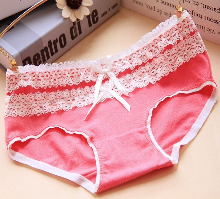 5 dải ở thắt lưng, vải cotton, nơ, bông sexy, chất béo, phụ nữ, trẻ em gái, đồ lót, sinh viên