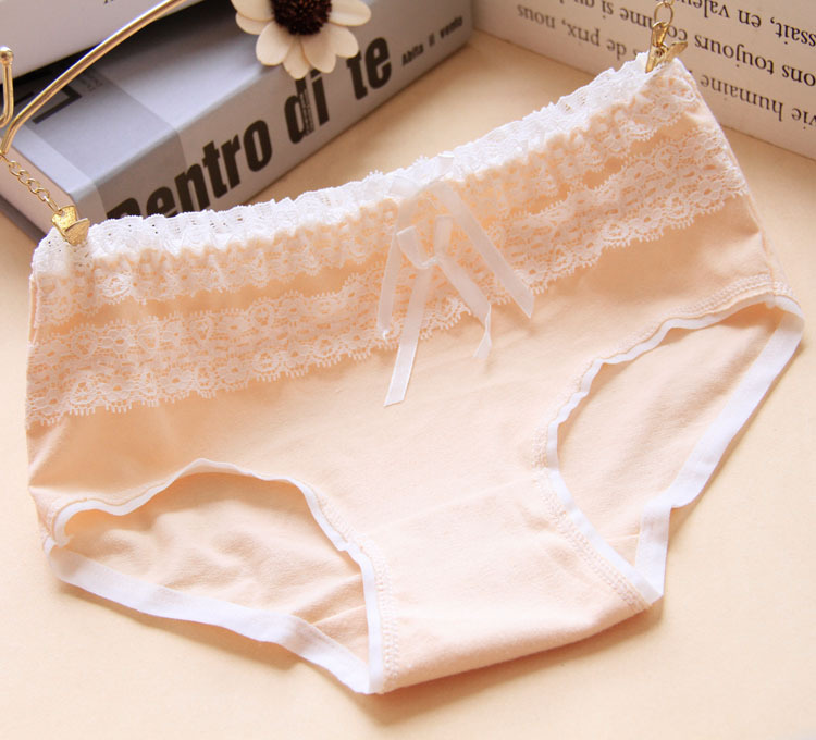 5 dải ở thắt lưng, vải cotton, nơ, bông sexy, chất béo, phụ nữ, trẻ em gái, đồ lót, sinh viên