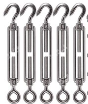 304 stainless steel turnbuckle screw M6 open body turnbuckle wire rope tensioner tightening adjuster 6mm