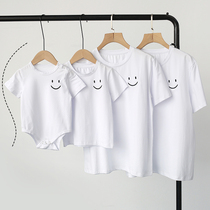  Off-code clearance Special parent-child clothing for a family of three or four summer mother and son mother and daughter smiling top t-shirt fried street