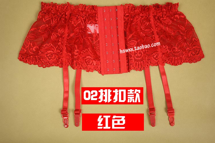 Mùa xuân mới ren rộng ren khóa điều chỉnh kích thước lớn trong suốt vớ garter phù hợp với quần lót vớ lụa