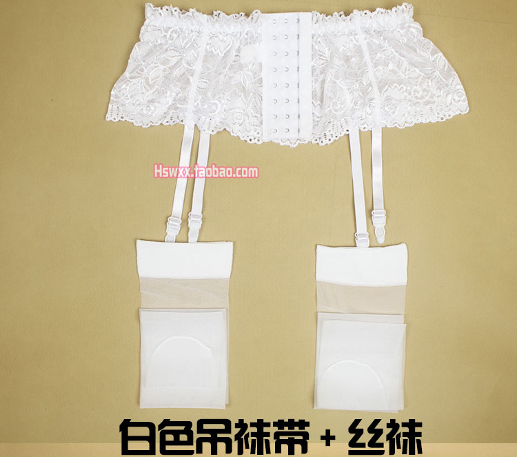 Mùa xuân mới ren rộng ren khóa điều chỉnh kích thước lớn trong suốt vớ garter phù hợp với quần lót vớ lụa