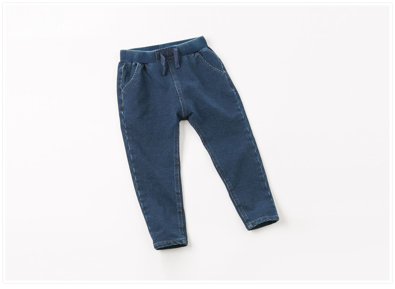 Davebella david Bella quần áo mùa xuân và mùa thu cho bé trai và bé gái quần jeans trẻ em lớn DBK8155 quần yếm cho bé gái