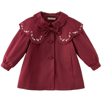 (Mall same section) Davibella girls wind clothes spring dress 2024 new children New Years jacket baiyenu