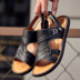 Giày dép nam mùa hè 2018 mới cho nam cỡ lớn cho nam trung niên không trơn trượt dép sandal Sandal