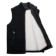 Mùa đông trung niên len vest nam lông một áo ấm cộng với nhung dày cổ áo vest cotton vai bố các kiểu áo ghi lê nam