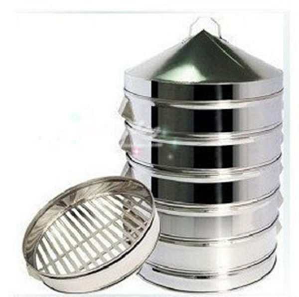 Large steamer thickened stainless steel steaming grid extra large steamer commercial household three-layer steamed bun steamed bun cage drawer multi-layer rice - Taobao