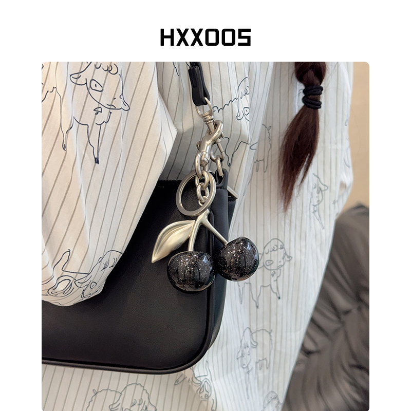 Hxxoos Creative Women's ins Cherry Keychain Bag Pendant Women's Bag Accessories Car Keychain Cherry Hxxoos Creative Women's ins Cherry Keychain Bag Pendant Women's Bag Accessories Car Keychain Cherry