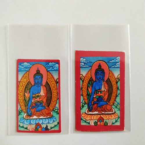 Ручная пленка Тибетская народная портретная портретная тибетская фармацевт Тхангка Будда, к счастью, микросхро