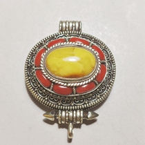 Sterling silver new beeswax box open pendant National style silver jewelry vintage